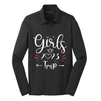 Girls Trip 23 Weekend Summer 23 Vacation Silk Touch Performance Long Sleeve Polo