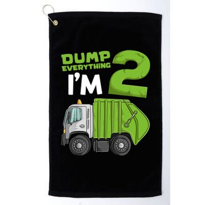 Garbage Truck 2nd Birthday Boy Platinum Collection Golf Towel