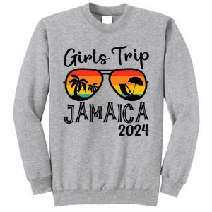 Girl Trip 2024 Weekend Jamaica Vacation Matching Tall Sweatshirt