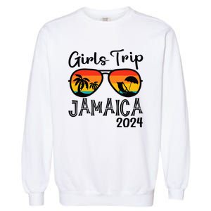 Girl Trip 2024 Weekend Jamaica Vacation Matching Garment-Dyed Sweatshirt