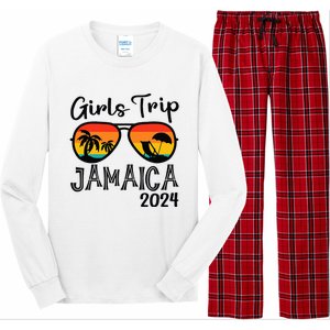 Girl Trip 2024 Weekend Jamaica Vacation Matching Long Sleeve Pajama Set