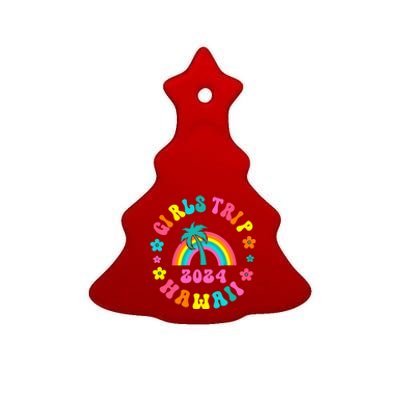 Girl Trip 2024 Hawaii Matching Group Matching Team Ceramic Tree Ornament