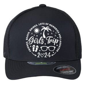 Girl Trip 2024 Girl Vacation Weekend Trip Flexfit Unipanel Trucker Cap