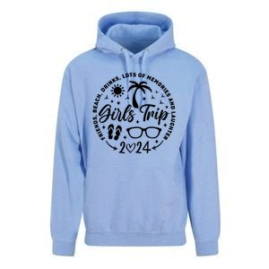 Girl Trip 2024 Girl Vacation Weekend Trip Unisex Surf Hoodie