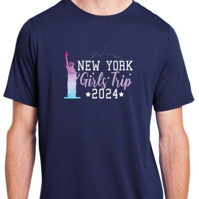 Girl Trip 2024 New York Nyc Summer Vacation Ladies Weekend Adult ChromaSoft Performance T-Shirt