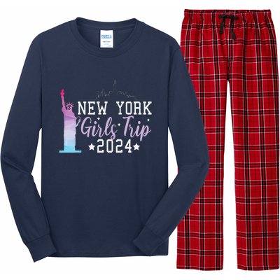 Girl Trip 2024 New York Nyc Summer Vacation Ladies Weekend Long Sleeve Pajama Set