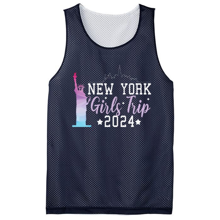 Girl Trip 2024 New York Nyc Summer Vacation Ladies Weekend Mesh Reversible Basketball Jersey Tank