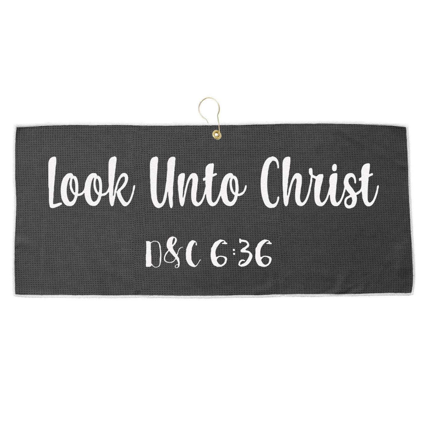 Gospel Theme 2025 Look Unto Christ Yw Ym D&C 636 Large Microfiber Waffle Golf Towel