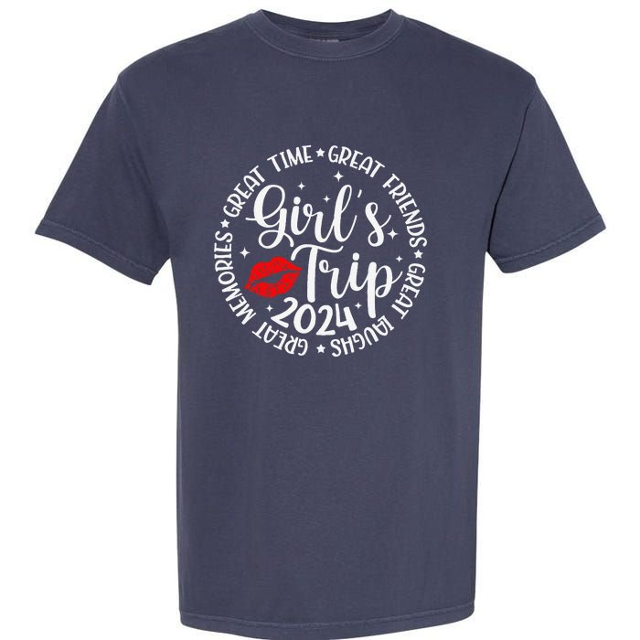 Girl Trip 2024 Funny Weekend Summer 2024 Vacation Matching Garment-Dyed Heavyweight T-Shirt