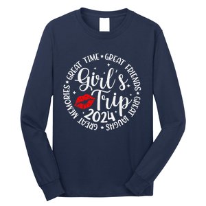 Girl Trip 2024 Funny Weekend Summer 2024 Vacation Matching Long Sleeve Shirt