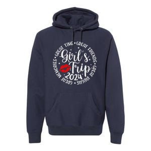 Girl Trip 2024 Funny Weekend Summer 2024 Vacation Matching Premium Hoodie