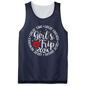 Girl Trip 2024 Funny Weekend Summer 2024 Vacation Matching Mesh Reversible Basketball Jersey Tank