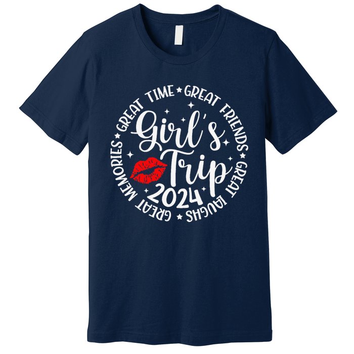 Girl Trip 2024 Funny Weekend Summer 2024 Vacation Matching Premium T-Shirt