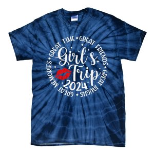 Girl Trip 2024 Funny Weekend Summer 2024 Vacation Matching Tie-Dye T-Shirt