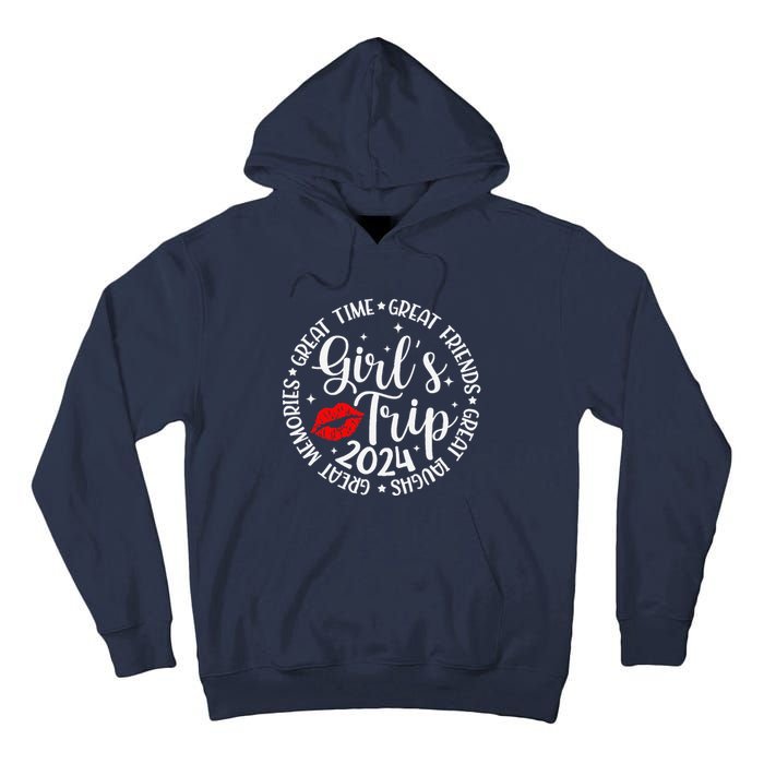 Girl Trip 2024 Funny Weekend Summer 2024 Vacation Matching Tall Hoodie