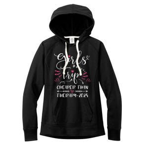 Girl Trip 2024 Funny Weekend Trip Summer 2024 Vacation Women's Fleece Hoodie