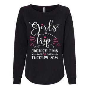 Girl Trip 2024 Funny Weekend Trip Summer 2024 Vacation Womens California Wash Sweatshirt