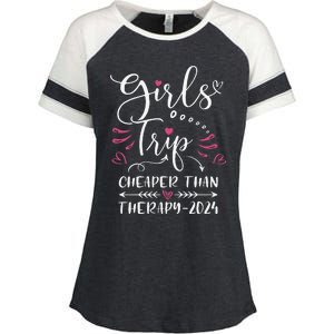 Girl Trip 2024 Funny Weekend Trip Summer 2024 Vacation Enza Ladies Jersey Colorblock Tee