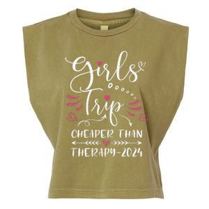 Girl Trip 2024 Funny Weekend Trip Summer 2024 Vacation Garment-Dyed Women's Muscle Tee