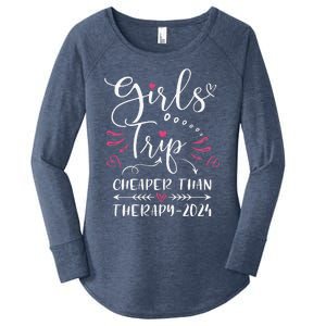 Girl Trip 2024 Funny Weekend Trip Summer 2024 Vacation Women's Perfect Tri Tunic Long Sleeve Shirt