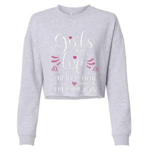 Girl Trip 2024 Funny Weekend Trip Summer 2024 Vacation Cropped Pullover Crew