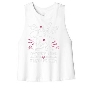 Girl Trip 2024 Funny Weekend Trip Summer 2024 Vacation Women's Racerback Cropped Tank