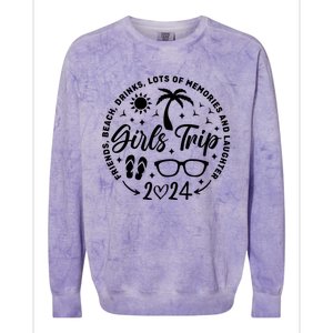 Girl Trip 2024 Crusing Lover Trip Colorblast Crewneck Sweatshirt