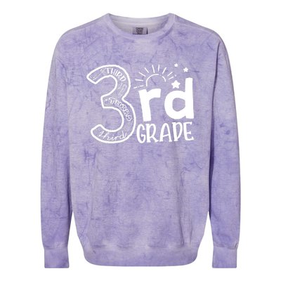 Going To 3rd Grade Teacher Squad and Third Grade Boy Girl Colorblast Crewneck Sweatshirt