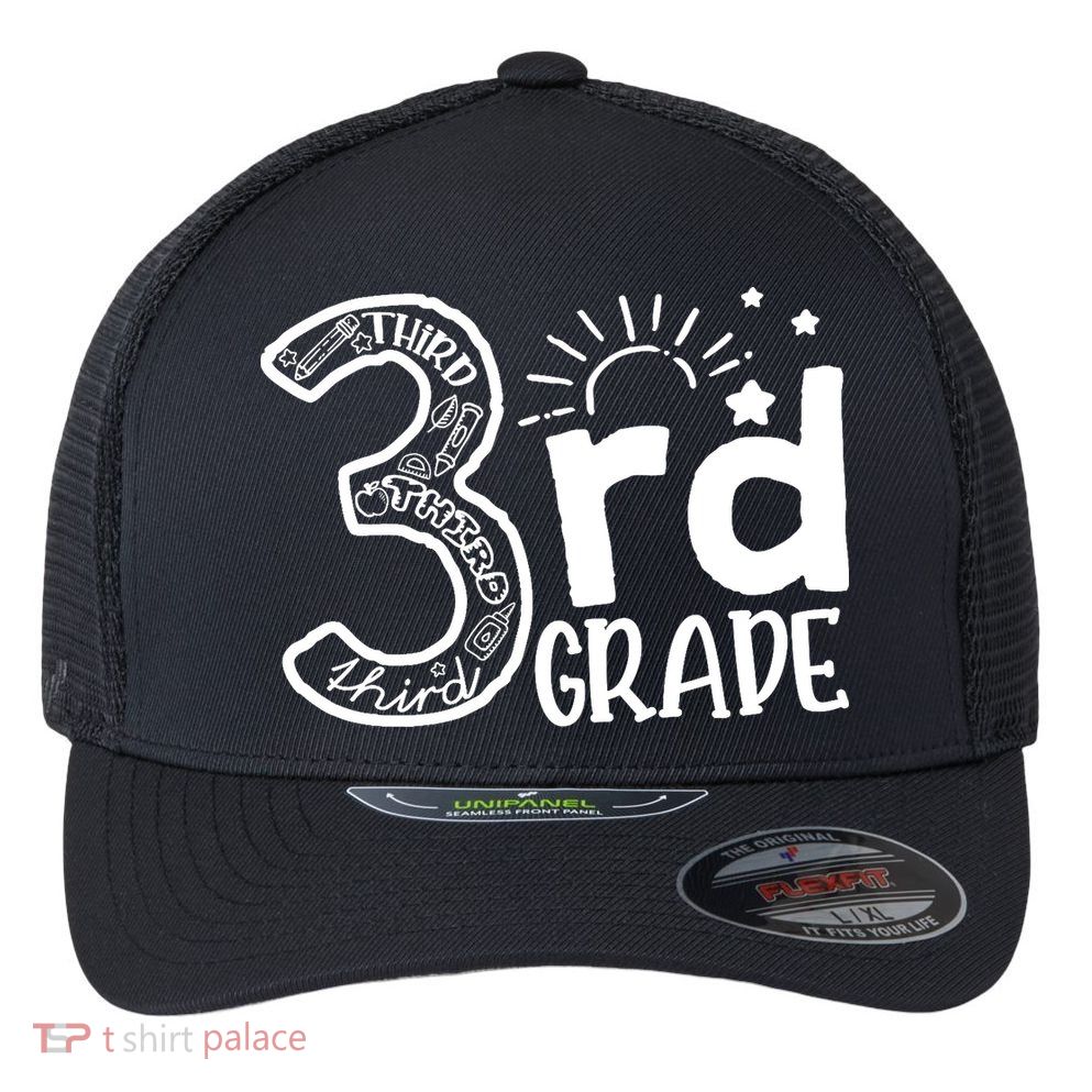 Going To 3rd Grade Teacher Squad and Third Grade Boy Girl Flexfit Unipanel Trucker Cap