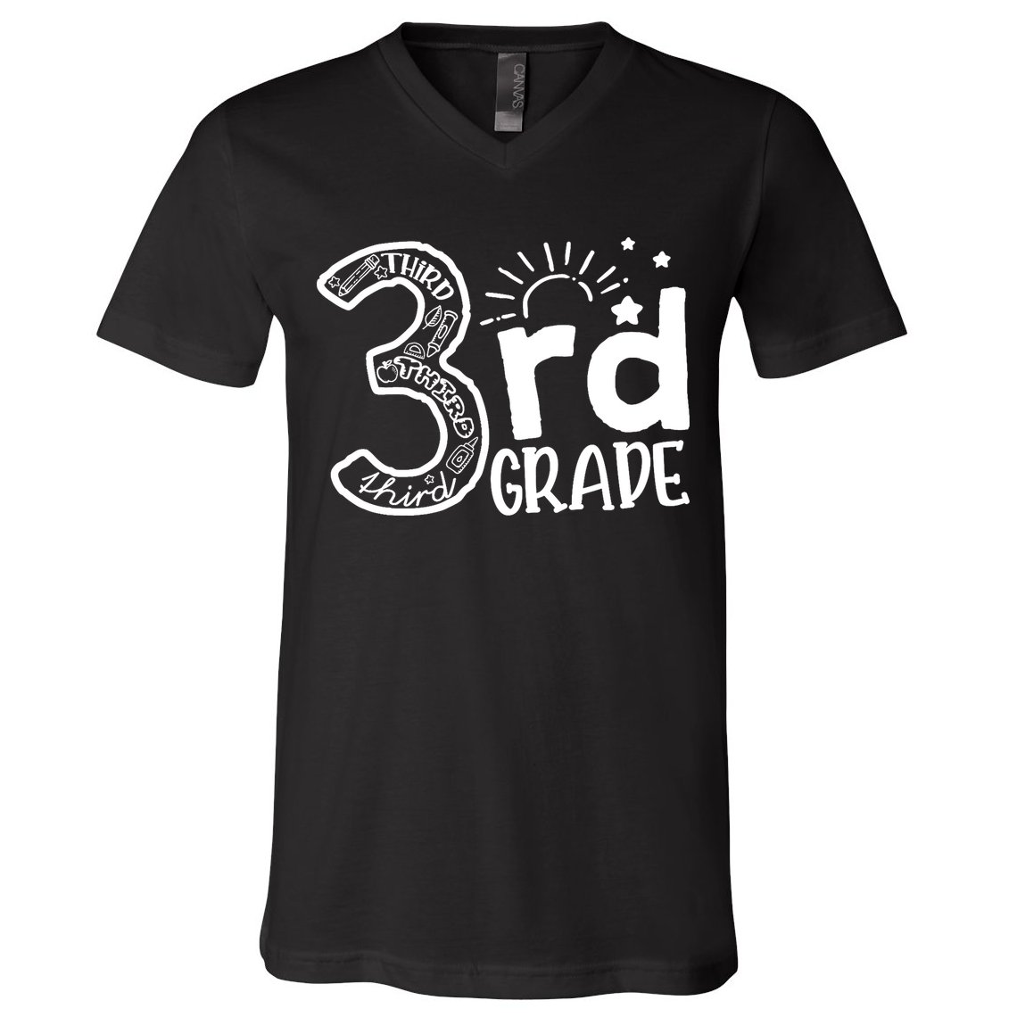 Going To 3rd Grade Teacher Squad and Third Grade Boy Girl V-Neck T-Shirt