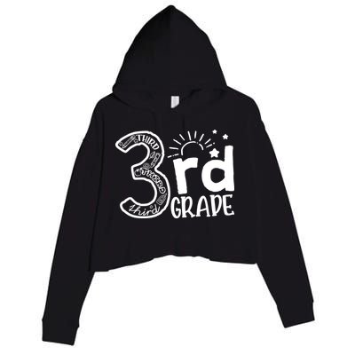 Going To 3rd Grade Teacher Squad and Third Grade Boy Girl Crop Fleece Hoodie