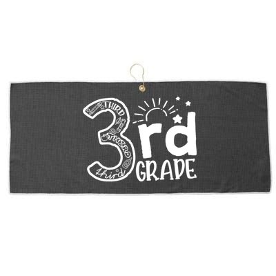 Going To 3rd Grade Teacher Squad and Third Grade Boy Girl Large Microfiber Waffle Golf Towel