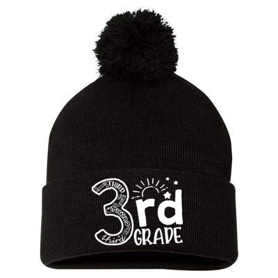 Going To 3rd Grade Teacher Squad and Third Grade Boy Girl Pom Pom 12in Knit Beanie
