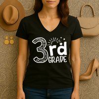 Going To 3rd Grade Teacher Squad and Third Grade Boy Girl Women's V-Neck T-Shirt