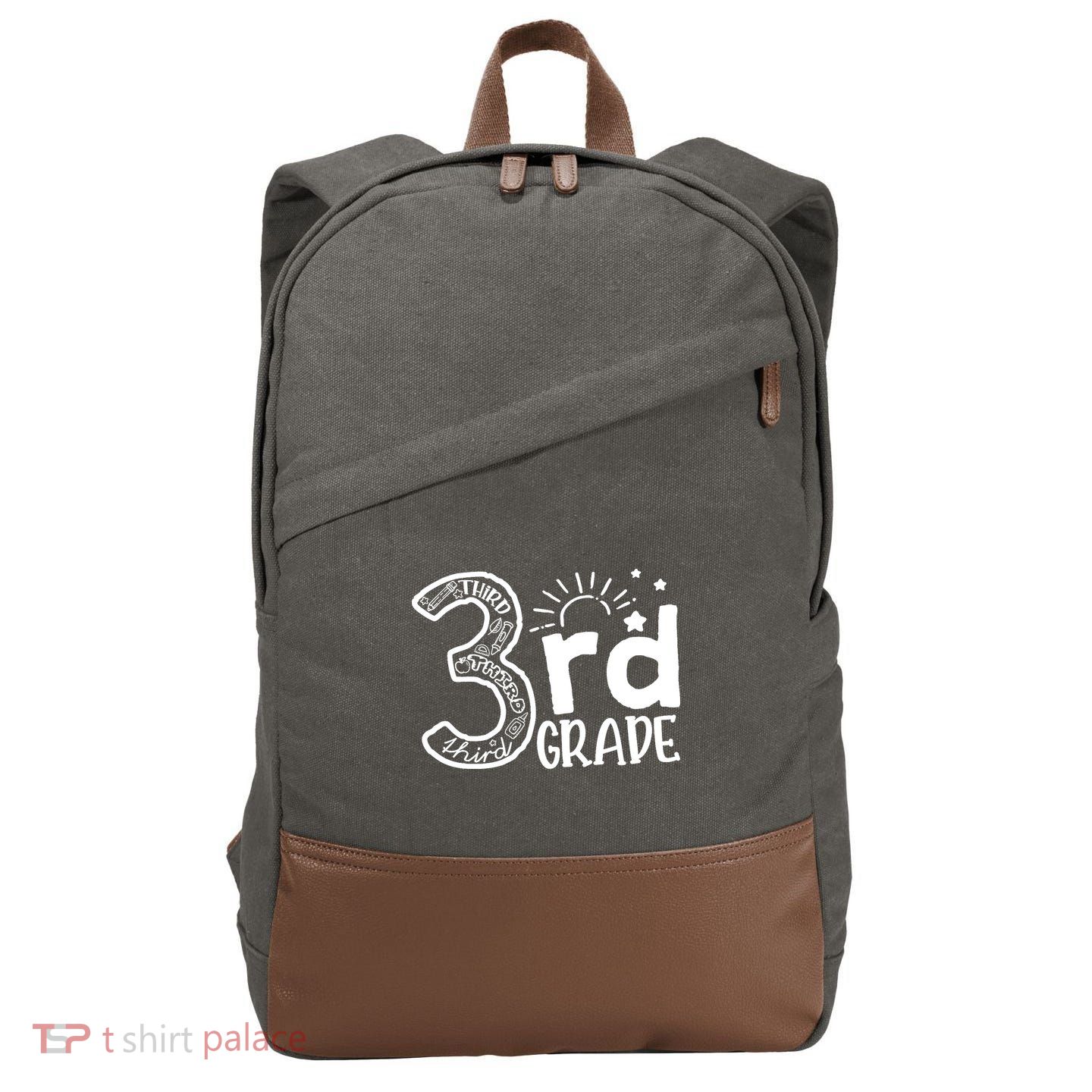 Going To 3rd Grade Teacher Squad and Third Grade Boy Girl Cotton Canvas Backpack