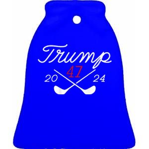 Golf Trump 47 2024 Ceramic Bell Ornament