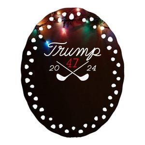 Golf Trump 47 2024 Ceramic Oval Ornament