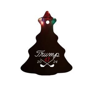 Golf Trump 47 2024 Ceramic Tree Ornament