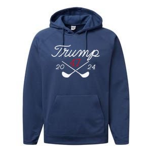 Golf Trump 47 2024 Performance Fleece Hoodie