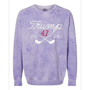 Golf Trump 47 2024 Colorblast Crewneck Sweatshirt