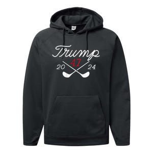 Golf Trump 47 2024 Performance Fleece Hoodie