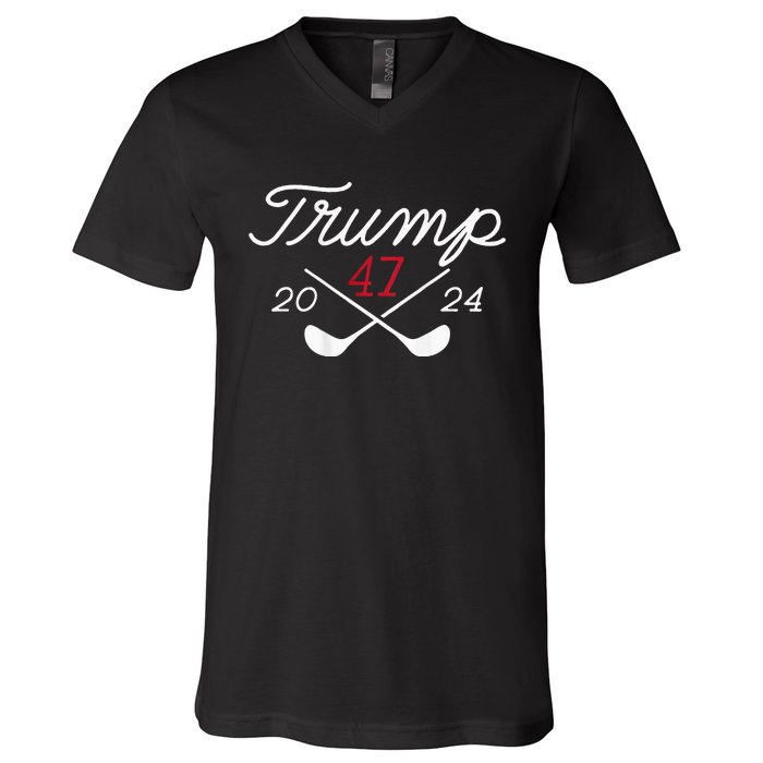 Golf Trump 47 2024 V-Neck T-Shirt