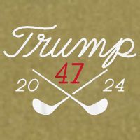 Golf Trump 47 2024 Garment-Dyed Women's Muscle Tee
