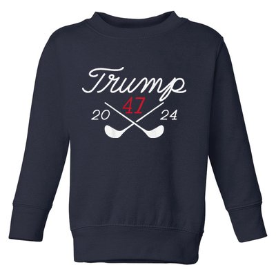 Golf Trump 47 2024 Toddler Sweatshirt