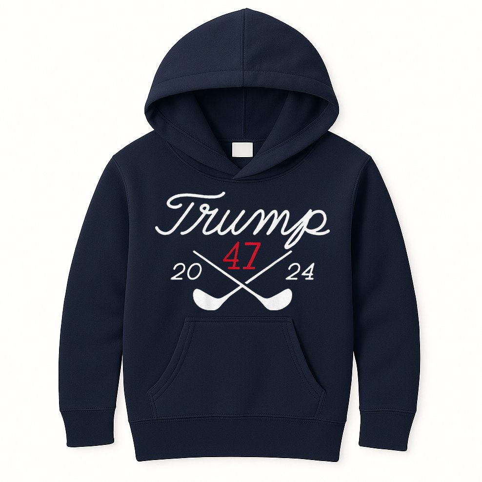 Golf Trump 47 2024 Kids Hoodie