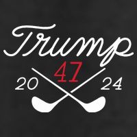 Golf Trump 47 2024 On Back 7 Panel Mesh Trucker Snapback Hat