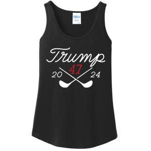 Golf Trump 47 2024 On Back Ladies Essential Tank