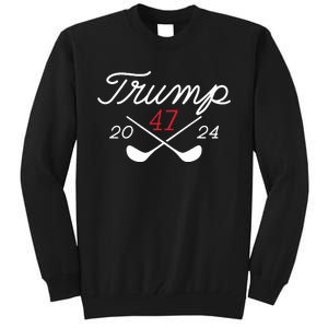 Golf Trump 47 2024 On Back Tall Sweatshirt