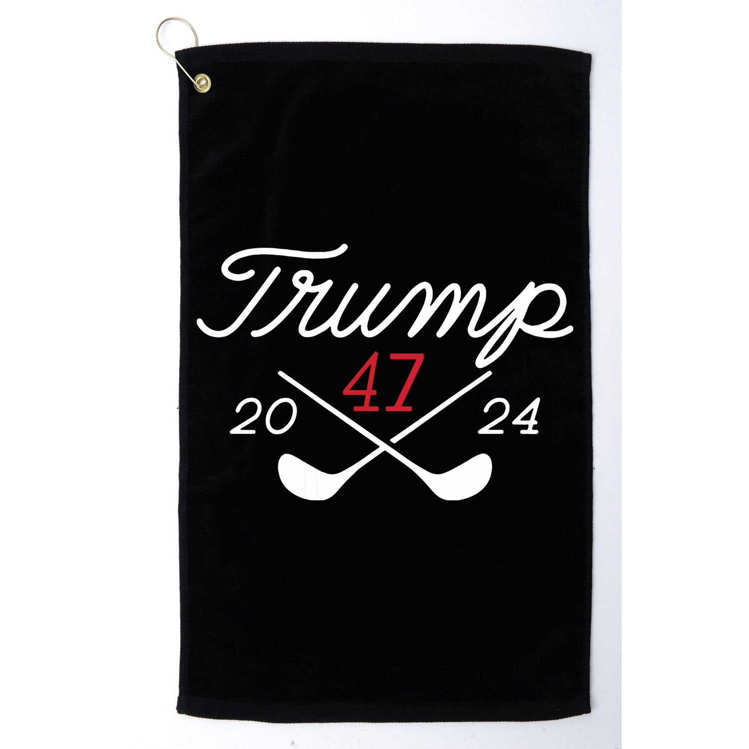 Golf Trump 47 2024 On Back Golf Towel