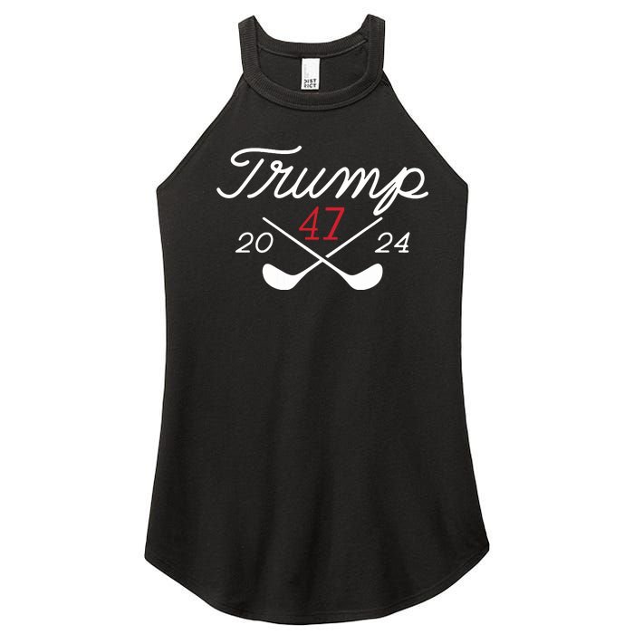 Golf Trump 47 2024 On Back Women's Perfect Tri Rocker Tank